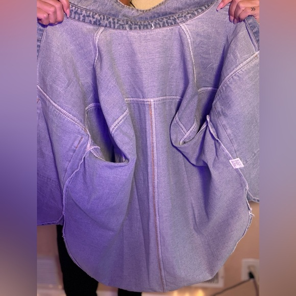 Baggy Patchwork Light Wash Denim Jean Y2K Jacket with Colorful Patches - Picture 6 of 10